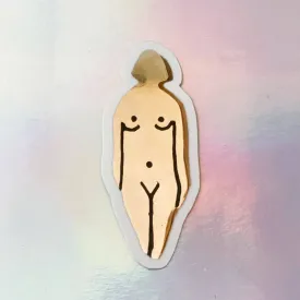 Sticker | Therese Kuempel Jewelry | Metallic Gold Vinyl Lady