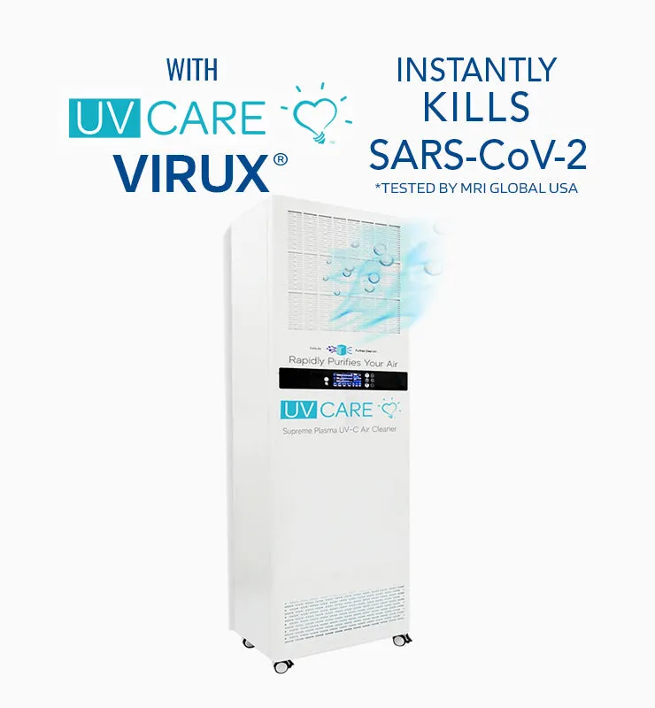 UV Care Supreme Plasma UVC Air Cleaner w/ Medical Grade H14 HEPA Filter & ViruX Patented Technology (Please Email for Orders/Inquiries)